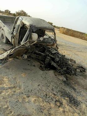 السيارة التي كانت تقل الجنود الماليين في منقطة "ليرا" شمال البلاد